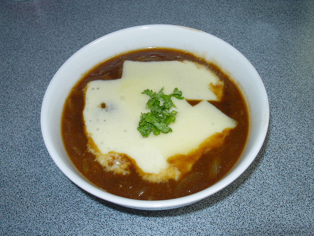 オニオングラタン風ビーフスープの画像