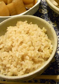 玄米ごはんはお湯で炊けばいいんだよ。
