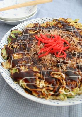 広島風?パリパリ麺が美味しい!お好み焼き