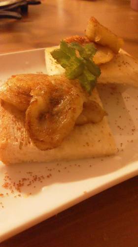 フライパンで焼きバナナ★簡単一口ケーキ風