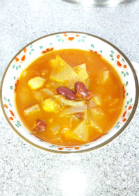 豆の　簡単スープ