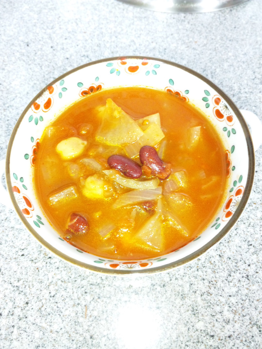豆の　簡単スープの画像