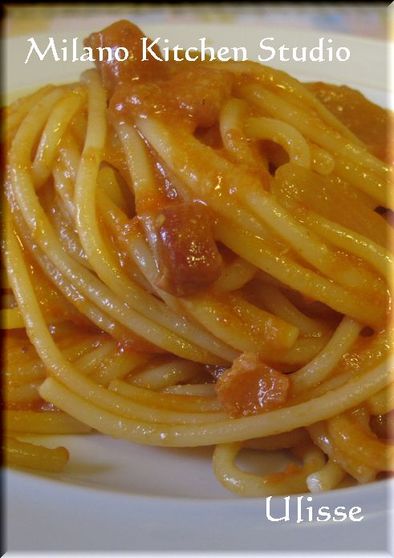 スパゲッティ・アマトリチャーナ　の写真