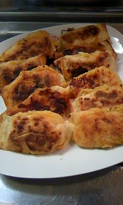 イモ料理の残りで春巻風