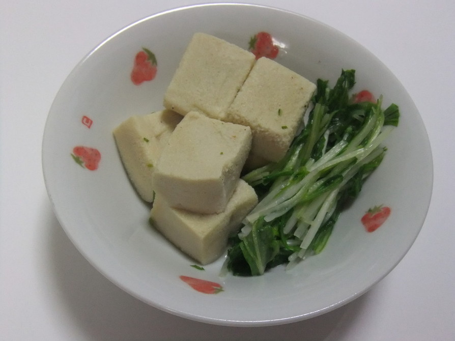 高野豆腐と水菜の煮物の画像