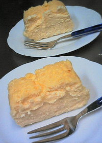 バニラアイスで♪しっとり濃厚チーズケーキ