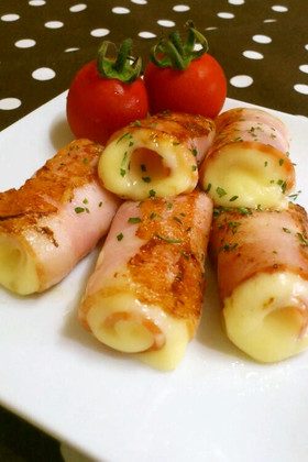 お弁当に*とろ〜りチーズのベーコン巻き