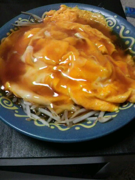 もやしの卵ポン酢あんかけ