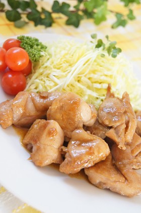 鶏肉のニンニクバター醤油炒め✿