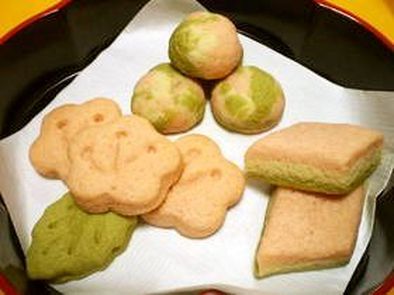 ひなまつり★桃の花　菱餅　三色クッキーの写真