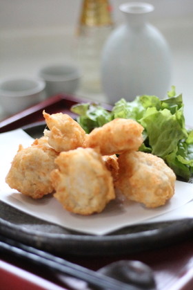 れんこんと山芋のもちもち揚げ