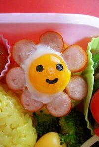 ウィンナーとうずら卵のお花☆お弁当おかず