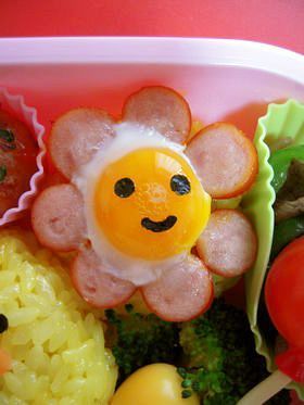 ウィンナーとうずら卵のお花☆お弁当おかず