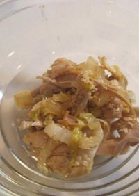 ルクエで作る、白菜と鶏のナムル風