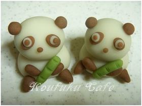 ねりきりで作る『パンダちゃん』