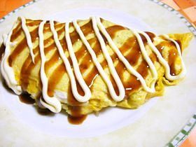 キャベツともやしのオム焼き
