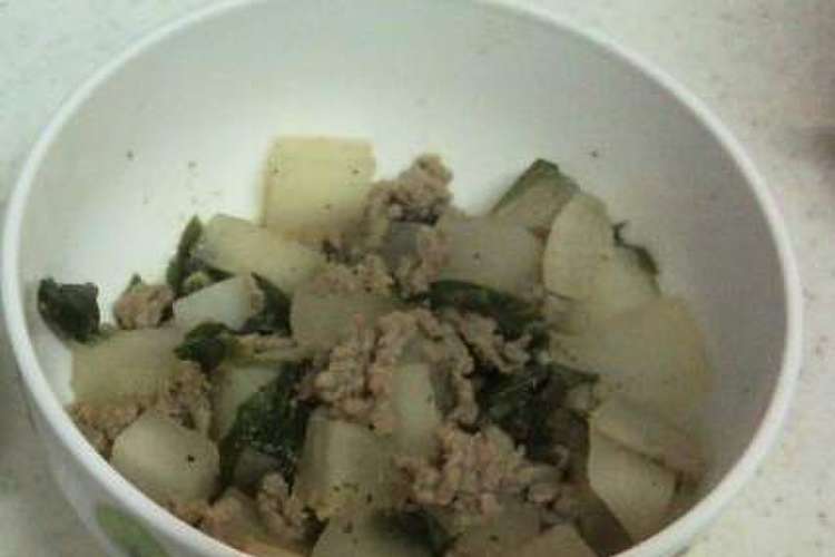 離乳食 大根と牛ひき肉の煮物 レシピ 作り方 By さつきｐａｇ クックパッド