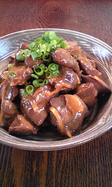 にんにく＆生姜de鶏レバーの味噌煮の写真