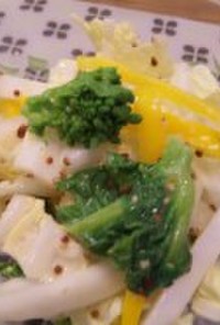 白菜と菜の花のサラダ