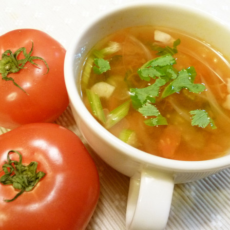 簡単シンプル♪トマトスープ