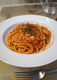 【ルクエで15分】蟹風味のトマトパスタ