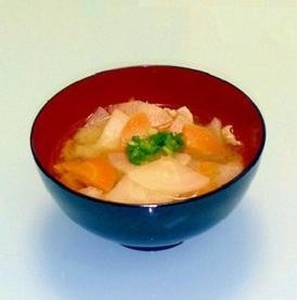 ゴボウ不要☆残り物でなんちゃって豚汁♪