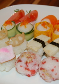 ひなまつりにてまり寿司～野菜バージョン～