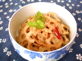 蓮根のペペロンチーノっ♪