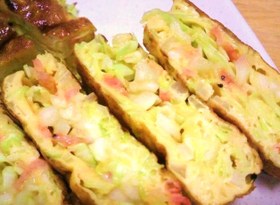 ふわふわキャベツの玉子焼き