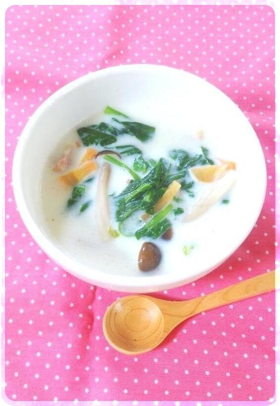 優しいお味✿ほうれん草みるくスープの画像
