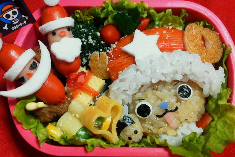 クリスマスチョッパーサンタ キャラ弁 レシピ 作り方 By Erial クックパッド 簡単おいしいみんなのレシピが362万品