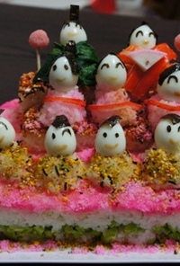 ひな祭り寿司ケーキ（三段）