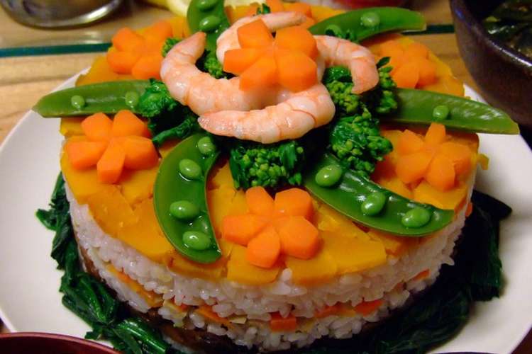マクロビ ちらし寿司ケーキ レシピ 作り方 By Moriam クックパッド 簡単おいしいみんなのレシピが355万品