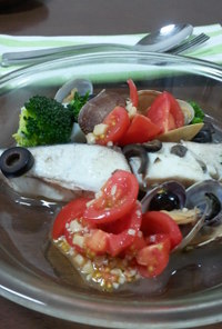 鯛と野菜のあさりｿｰｽ
