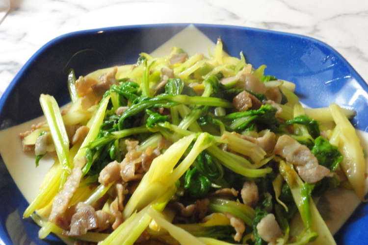 簡単 節約 セロリの葉っぱと豚ばら炒め レシピ 作り方 By Kimosuke クックパッド 簡単おいしいみんなのレシピが354万品