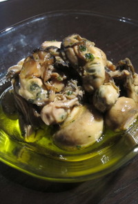 牡蠣とマッシュルームのオイル煮