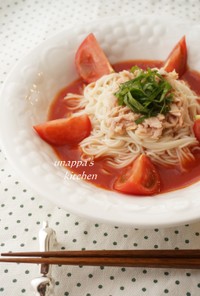 トマトつゆでサッパリ素麺