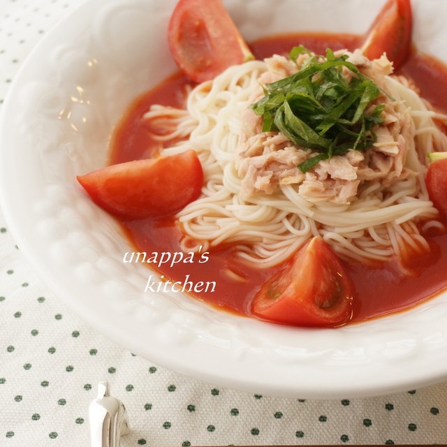 トマトつゆでサッパリ素麺 レシピ 作り方 By Unappa クックパッド 簡単おいしいみんなのレシピが354万品