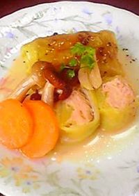 塩鮭&キャベツdeガーリックスープ煮