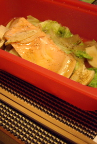 レンジで簡単鮭料理（シリコンスチーマー）