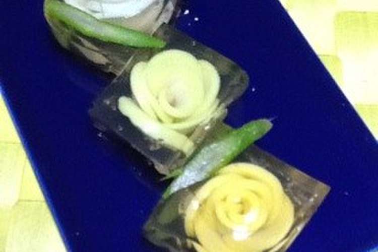 冷たい薔薇ゼリー簡単でかまぼこ和風だし レシピ 作り方 By かまぼこママ クックパッド 簡単おいしいみんなのレシピが357万品