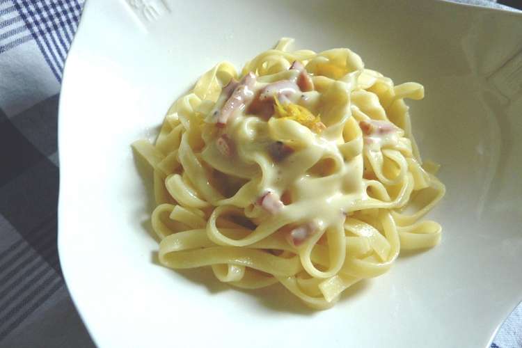 ママー冷凍パスタでゆず風味カルボナーラ レシピ 作り方 By さるっこ101 クックパッド 簡単おいしいみんなのレシピが360万品