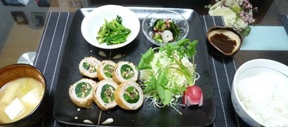 小松菜と穴子のロールフライの画像
