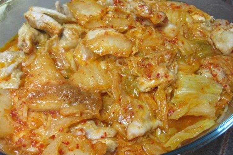 鶏肉とキムチのレンジ蒸し レシピ 作り方 By Acchin721 クックパッド 簡単おいしいみんなのレシピが352万品