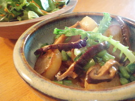 大根と椎茸のソテー くず仕立て
