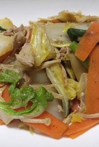 白菜と豚肉の簡単野菜炒め