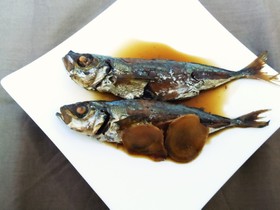 圧力鍋で☆骨まで美味しい鯵の甘露煮