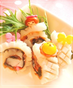 お弁当に❀イカみたい?梅ちくわ❀