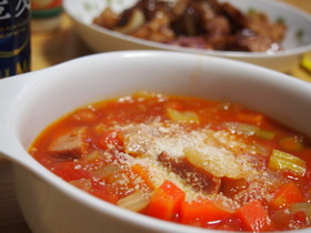 野菜たっぷり簡単ミネストローネ