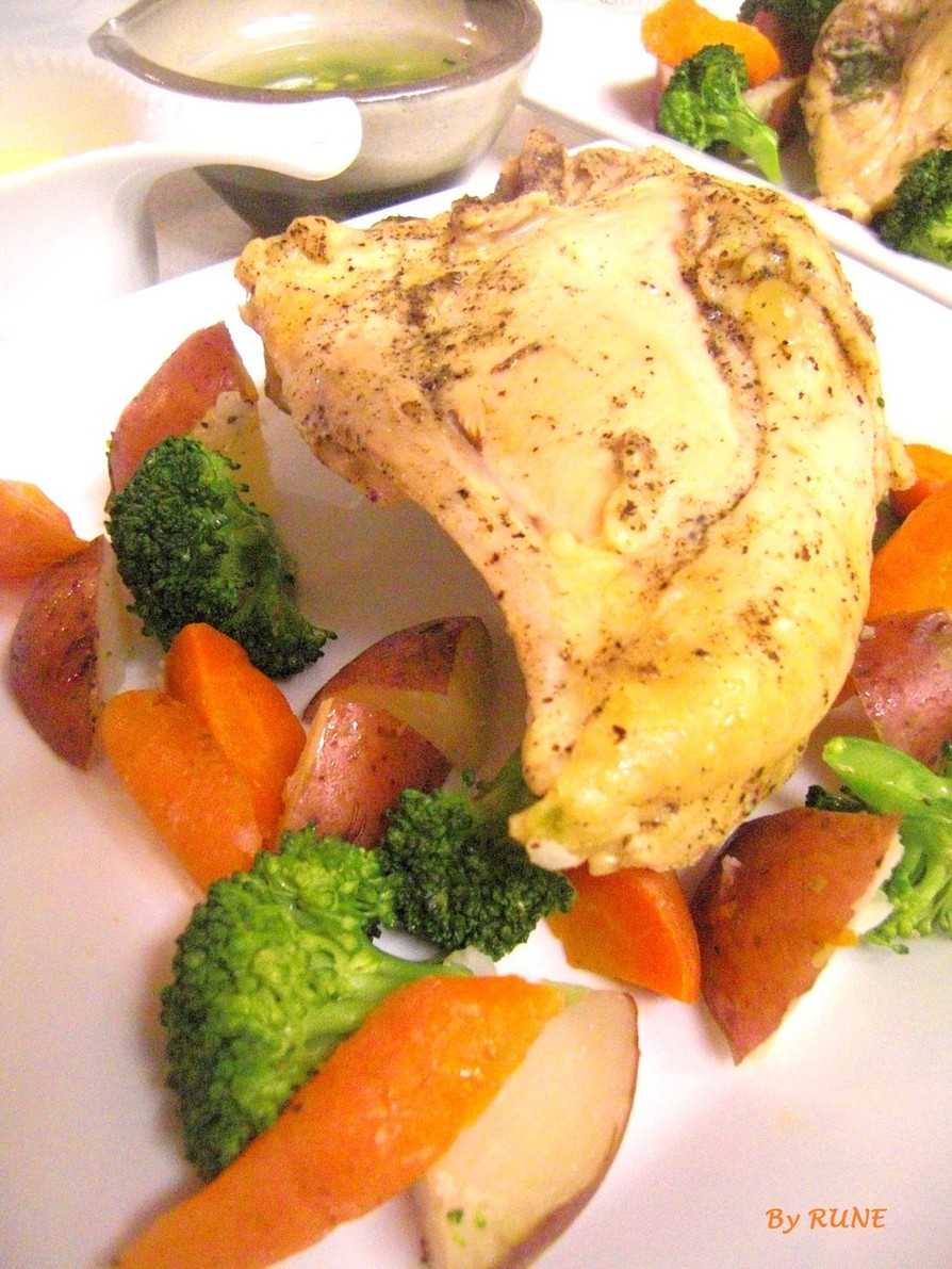 簡単☆鶏と野菜の蒸し料理の画像